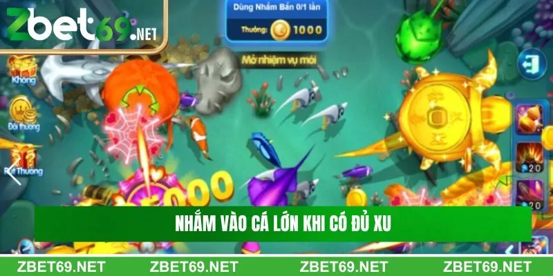 Nhắm vào cá lớn khi có đủ xu